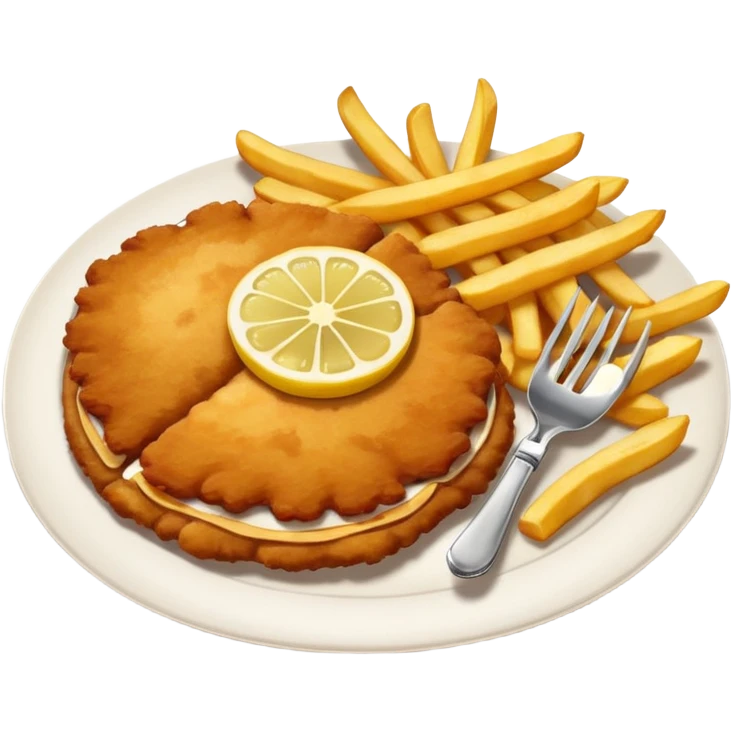 SCHNITZEL WITH FRIES emoji