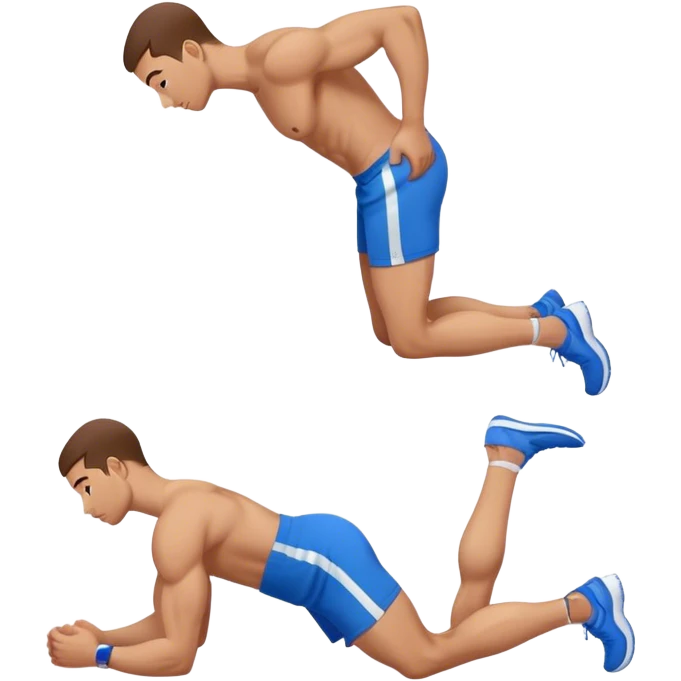 glute-bridges-exercise guy with blue shorts  emoji