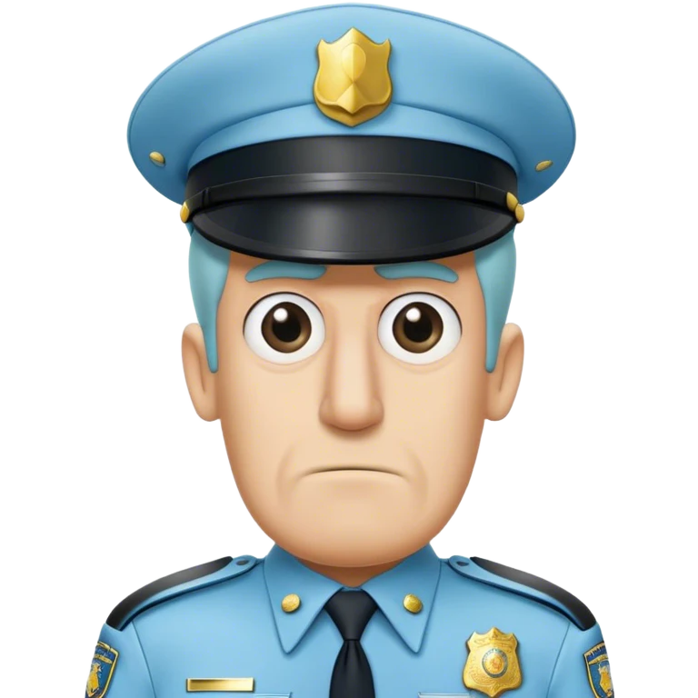 Squidward as a cop emoji