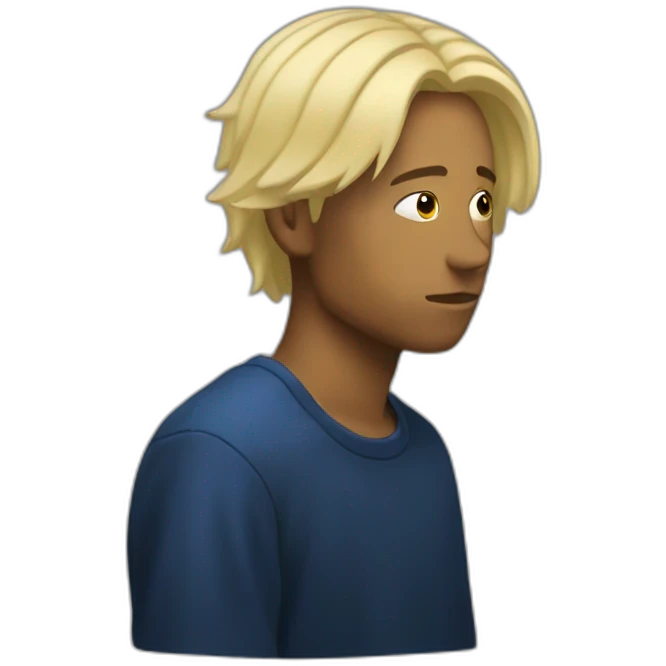 male blonde sevillian listening to Radiohead emoji