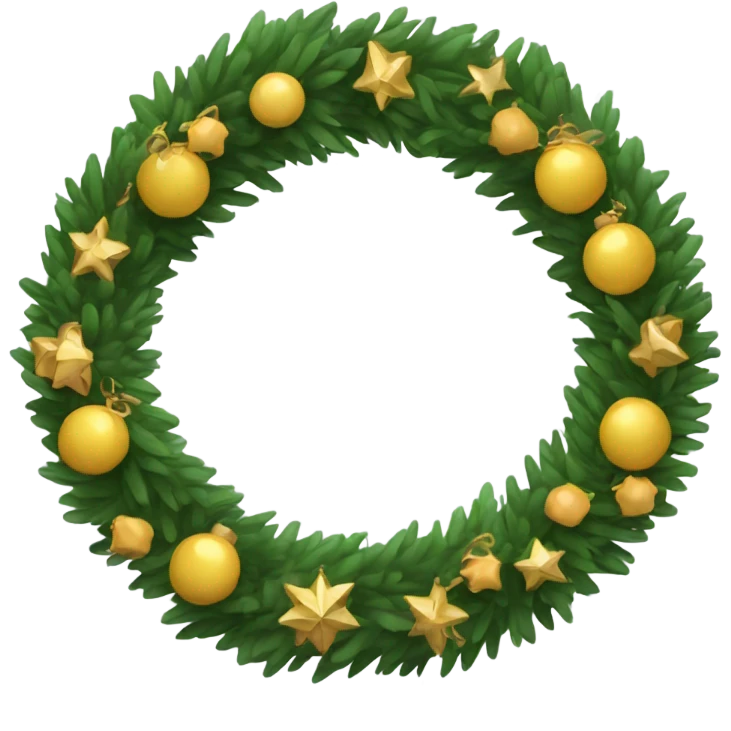 New Year's wreath emoji