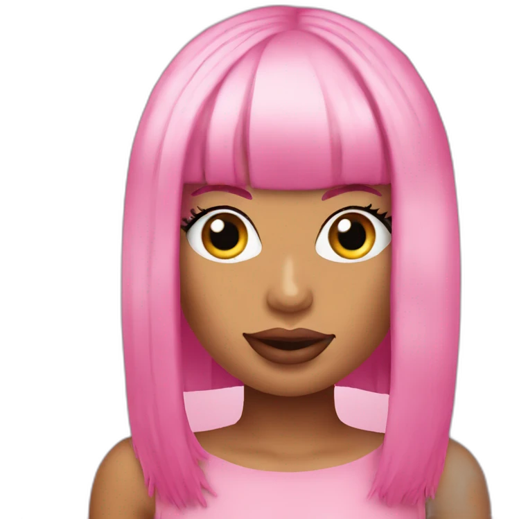 nicki minaj pink hair emoji