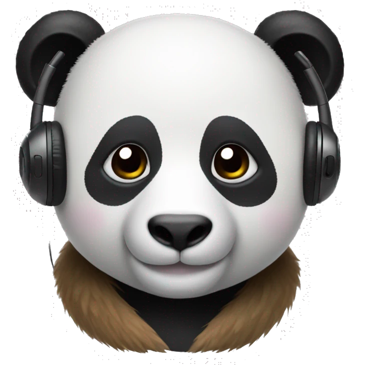 panda with airpods max emoji