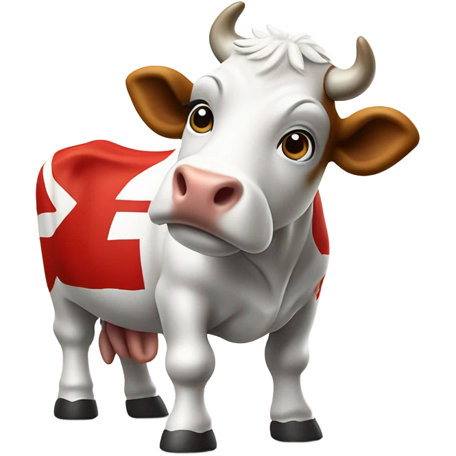 cow wearing kansas city chiefs jersey emoji