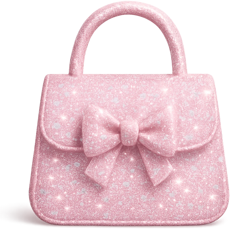 girly sparkling purse, cute, no background emoji