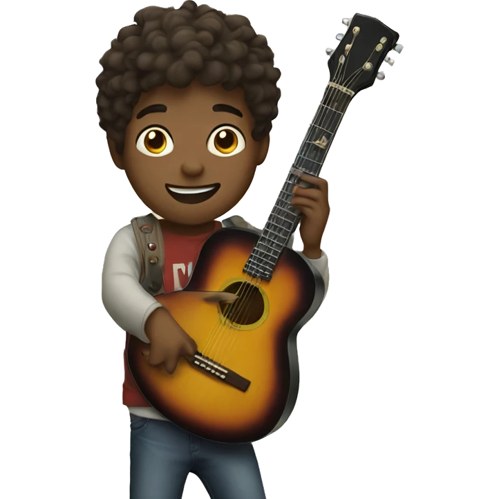 Boy playing a guitar  emoji