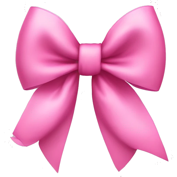 cut coquette pink bow emoji