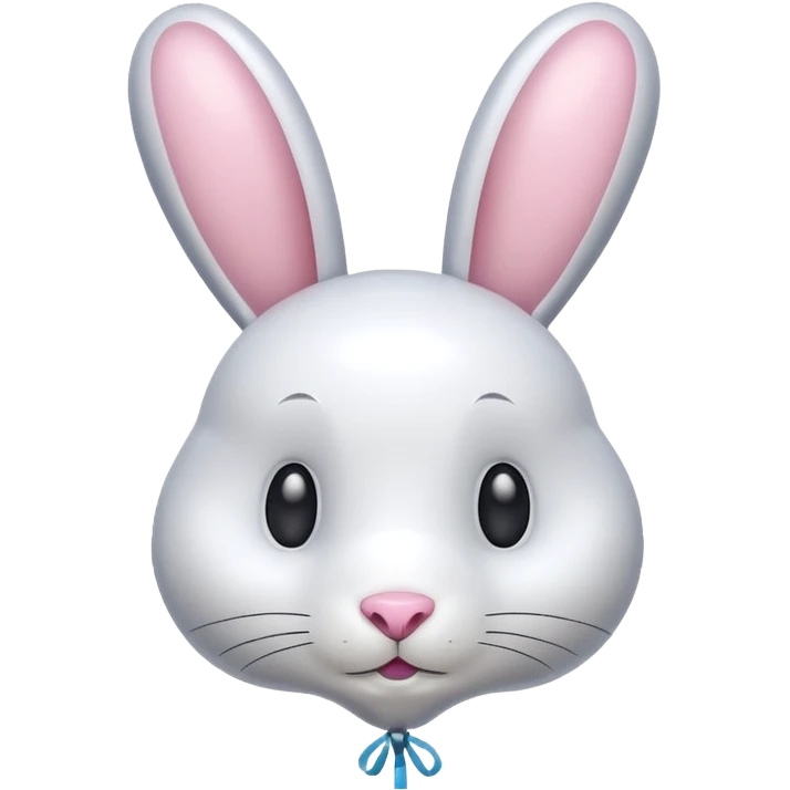 rabbit shaped flying balloons emoji