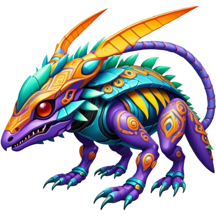  exotic tropical cyber-Protogen-Fakémon-Vernid-creature emoji
