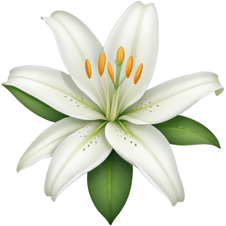single white lily emoji