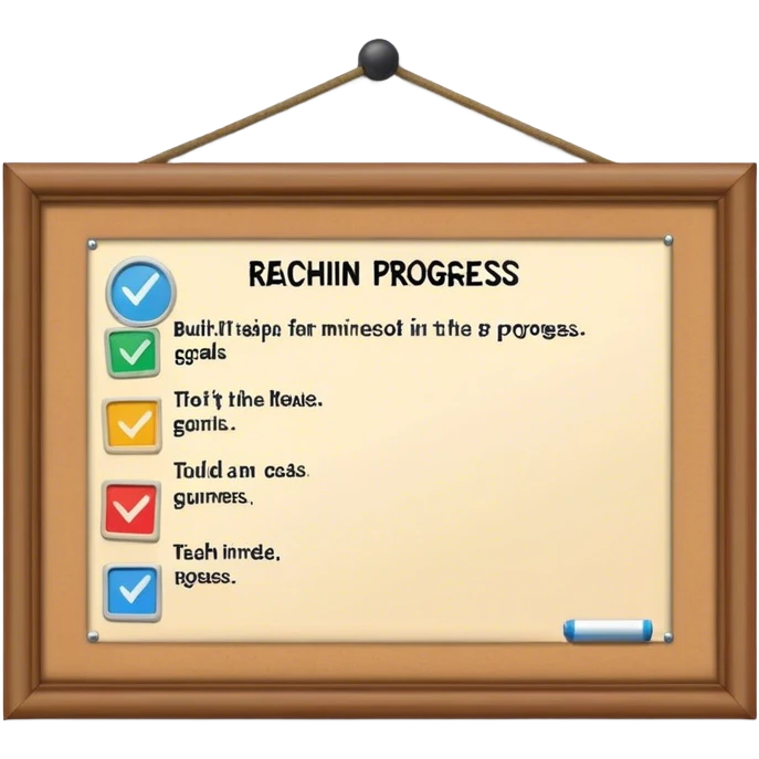 bulletin board reachable goals progress emoji