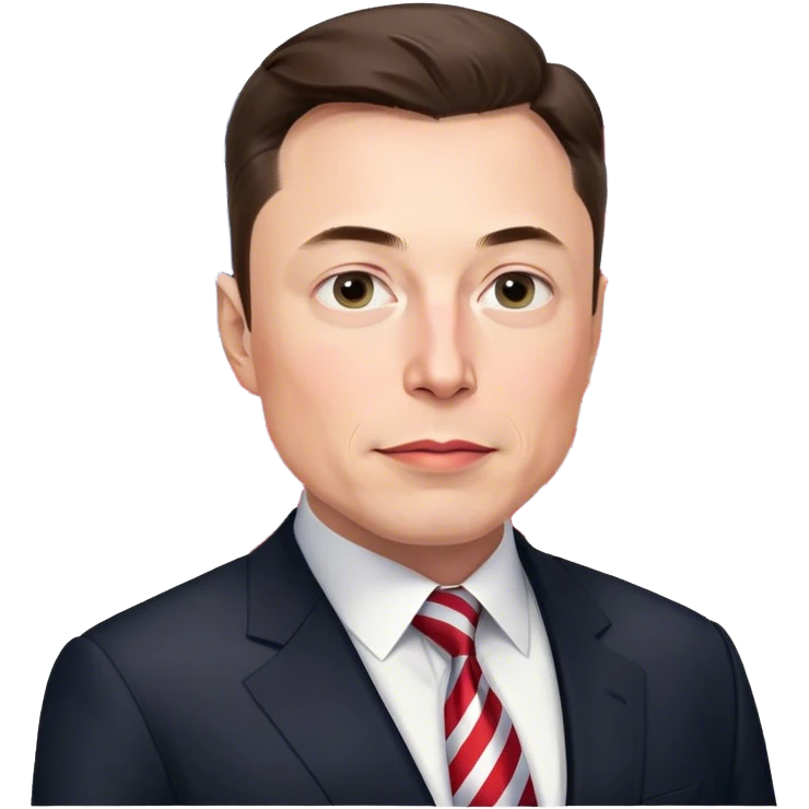 president musk with USA flag in background  emoji