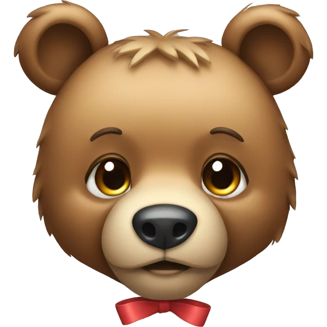 Bear with bow emoji