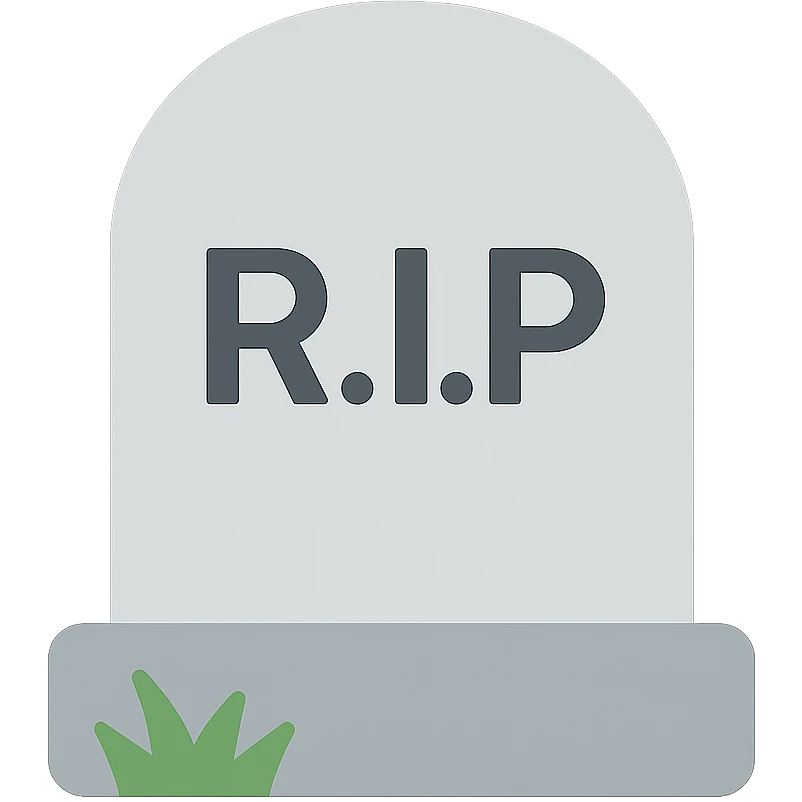 r.i.p. gravestone  emoji