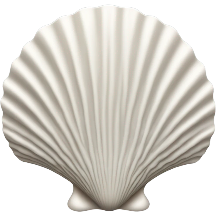 White scallop shell top emoji