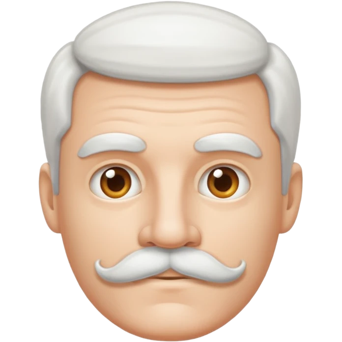 White man white mustache  emoji