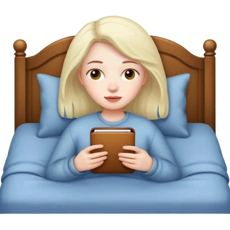 Chilling cozy in the bed emoji