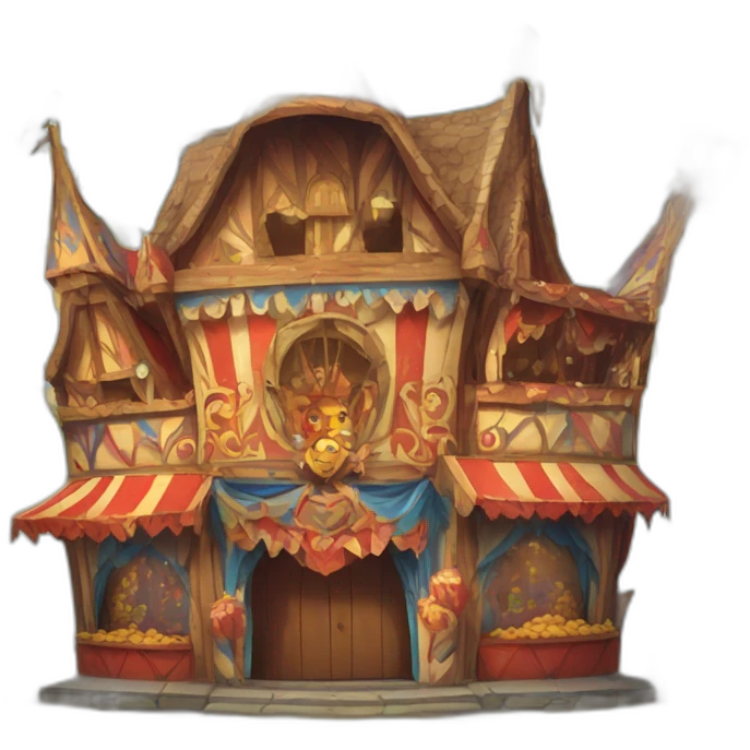medieval funhouse decorated in a carnival way emoji