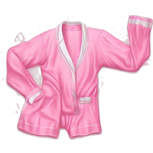 Pink Victoria Secret pajamas with its logo  emoji