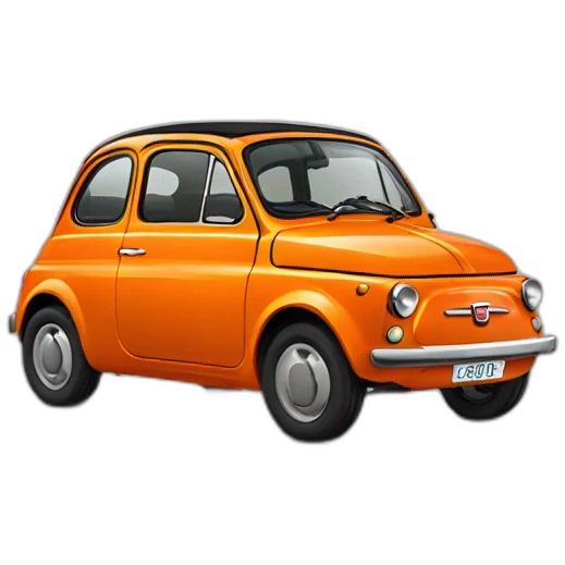 Fiat 500 orange emoji