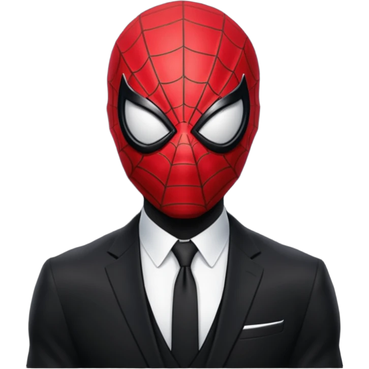 Full Black colored  suit spider man emoji