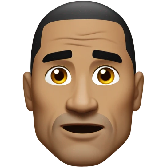 The rock raising one eyebrow emoji