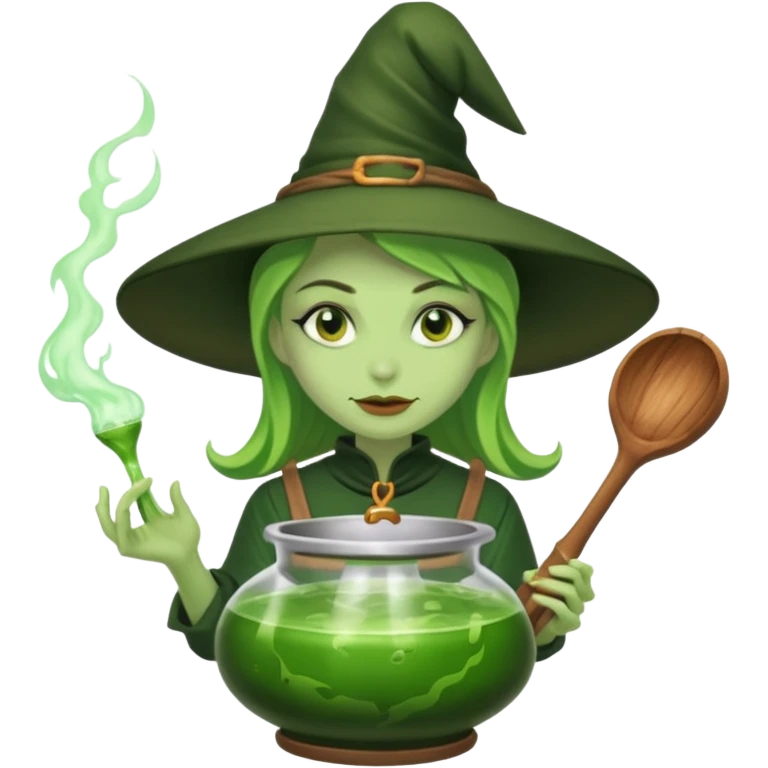 green witch cooking potion emoji