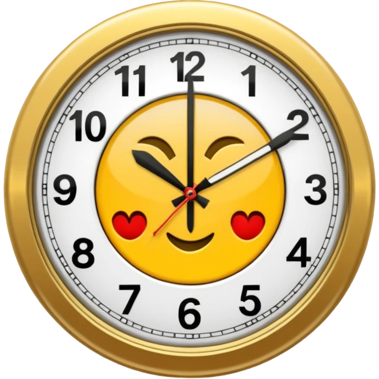 Reloj brillante sobre calendario roto emoji