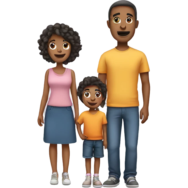 Mum dad son and daughter  emoji
