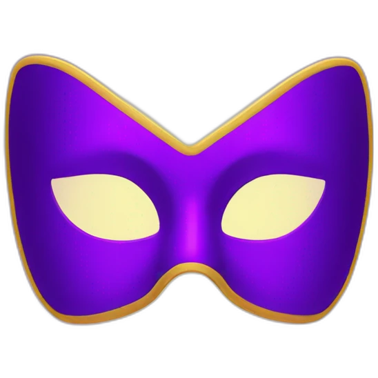 Masque néon violet emoji