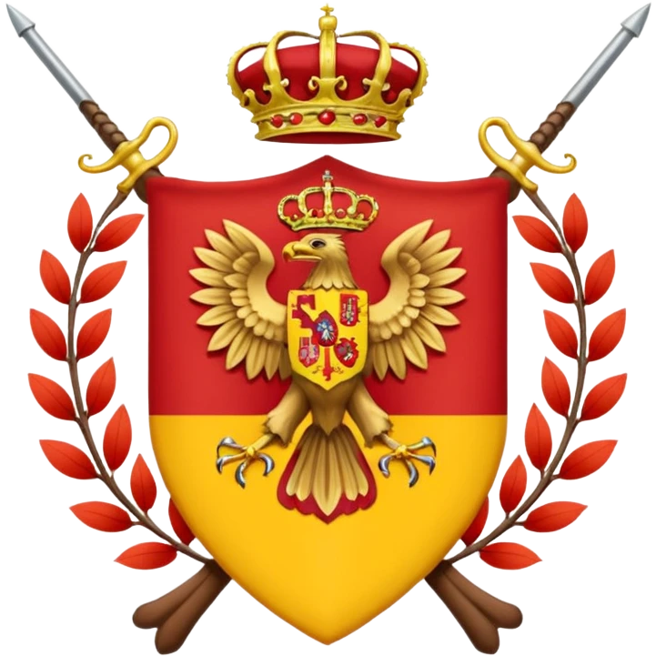 Bandera de españa actual con un águila marrón en el escudo emoji