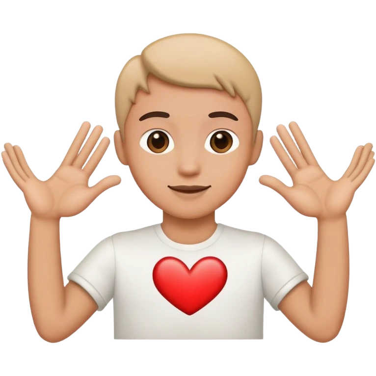Love you heart hands emoji