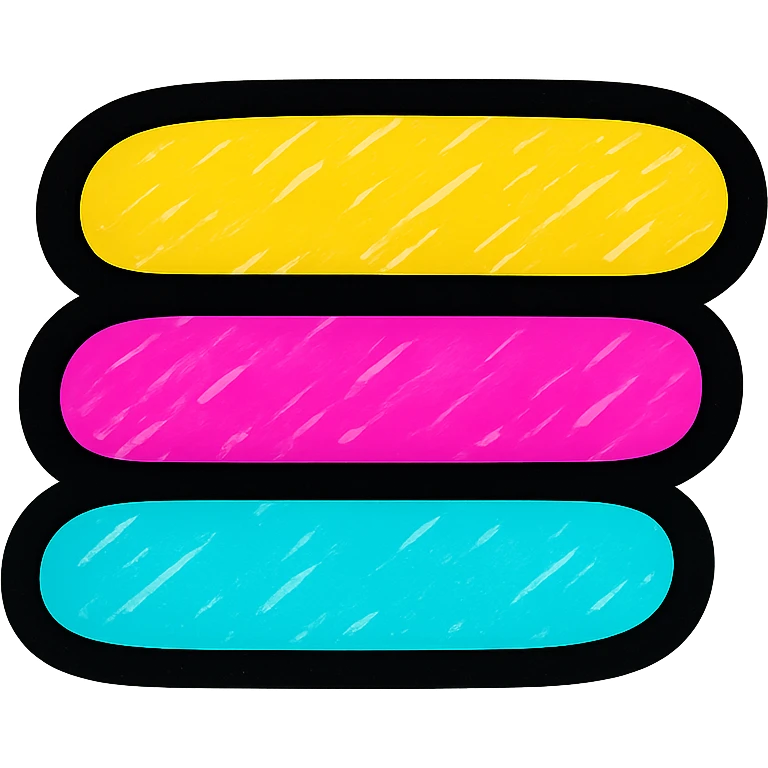 dash symbol in bright summer colors, vibrant and cheerful, simple and bold emoji