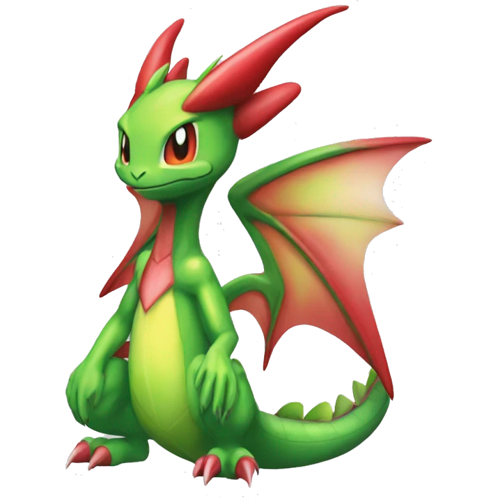 Full body sharp edgy shiny punk colorful Fairy-Flygon-Scyther-grovyle emoji