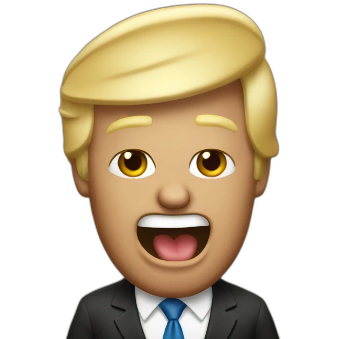 Donald Trump singing emoji