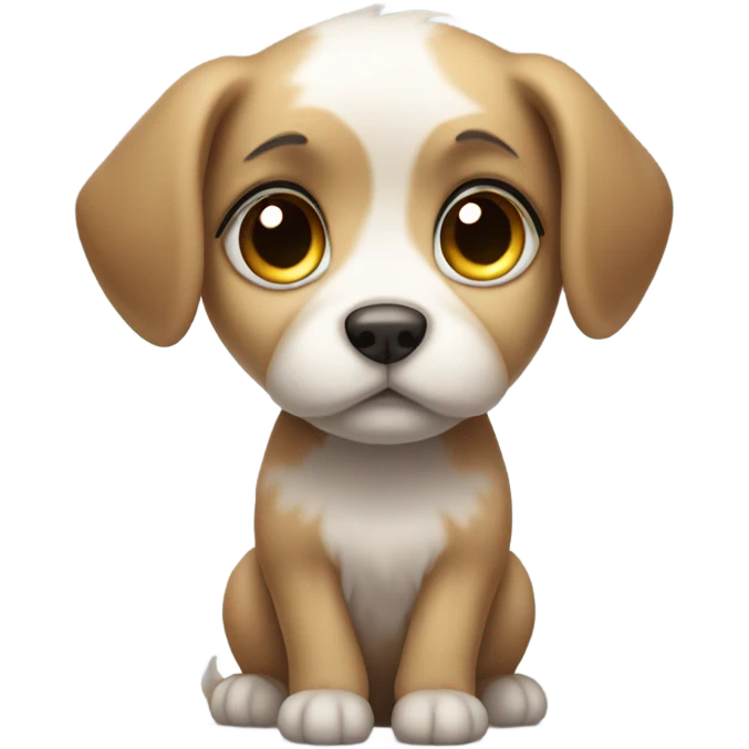 Crying puppy emoji