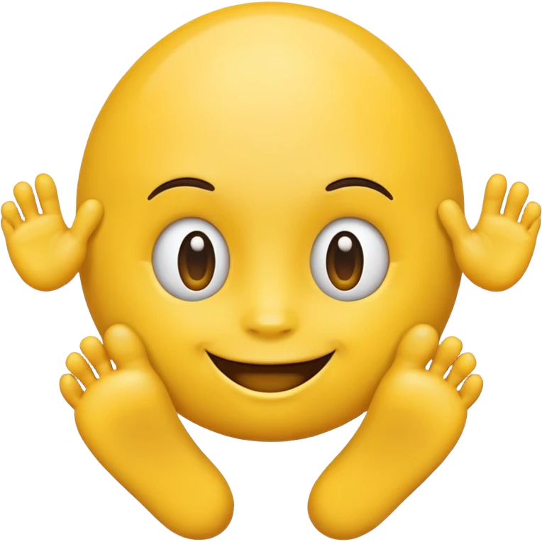 Emoji head with feet emoji