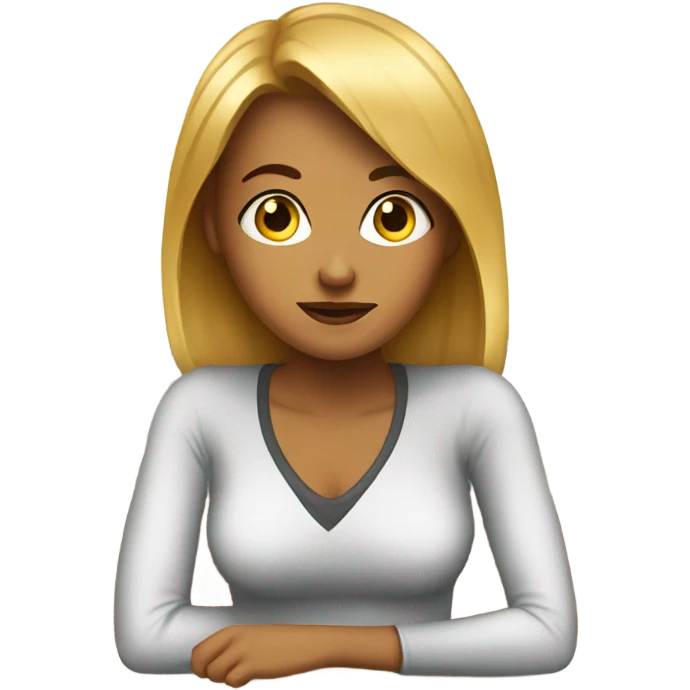 Woman side eyeing her friend  emoji