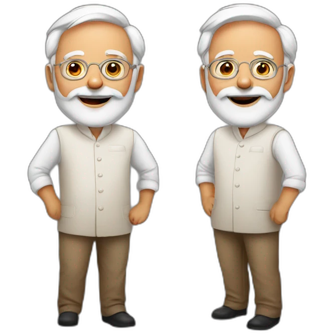 modi with hi emoji
