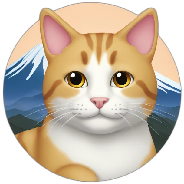 cat-on-mtFuji emoji