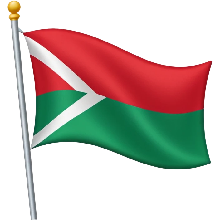 flag split diagonally with one half red and one half green emoji