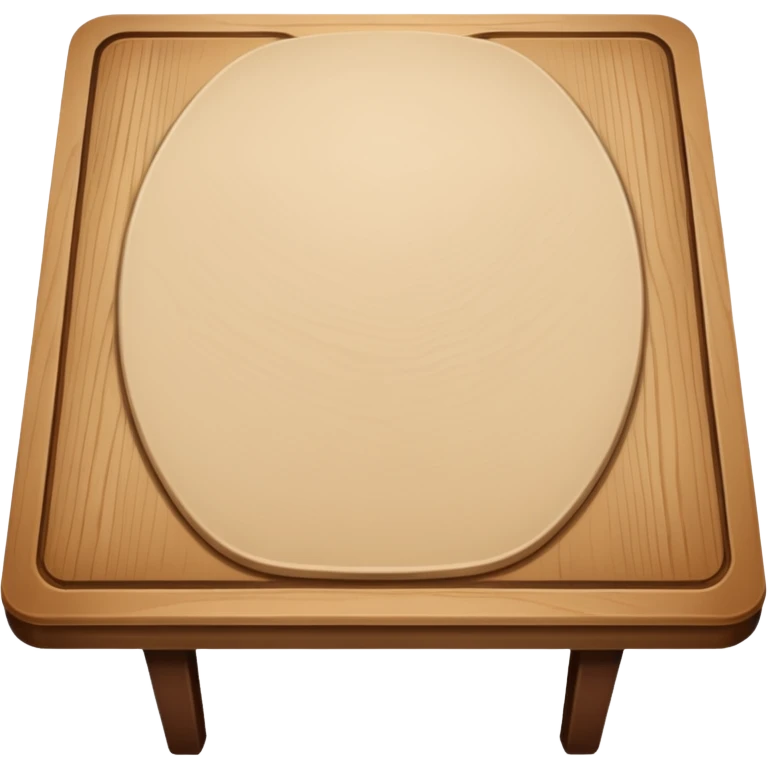 Beige big rectangular table facing forward  emoji