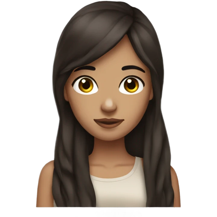 aesthetic brunette girl emoji