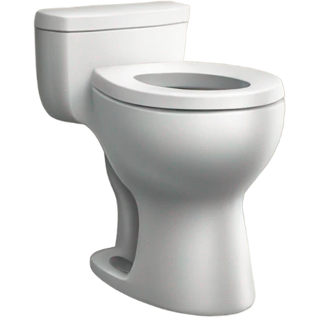 A toilet with a bald head and long neck sticking out  emoji
