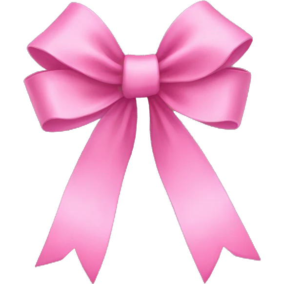 Pink bow emoji