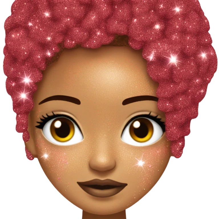 Rihanna with glitter emoji