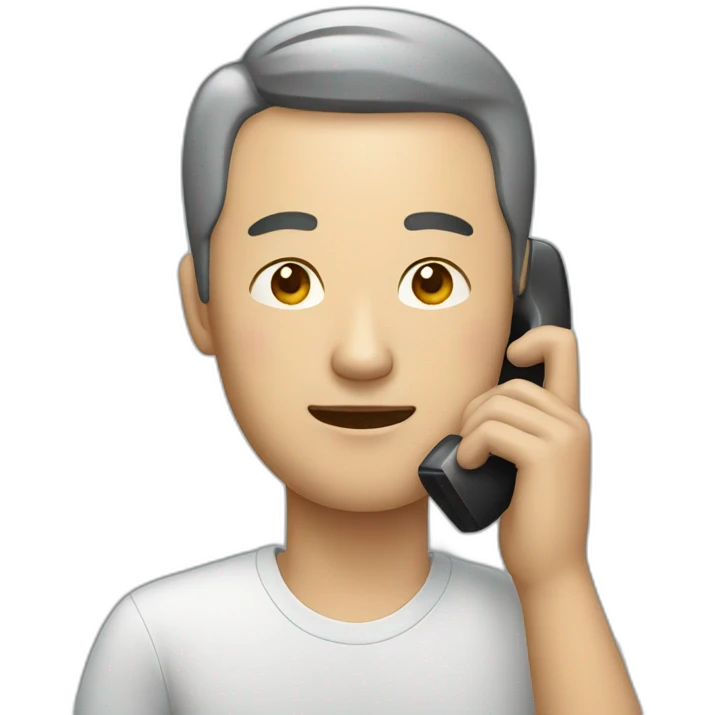 Chinese man on phone emoji