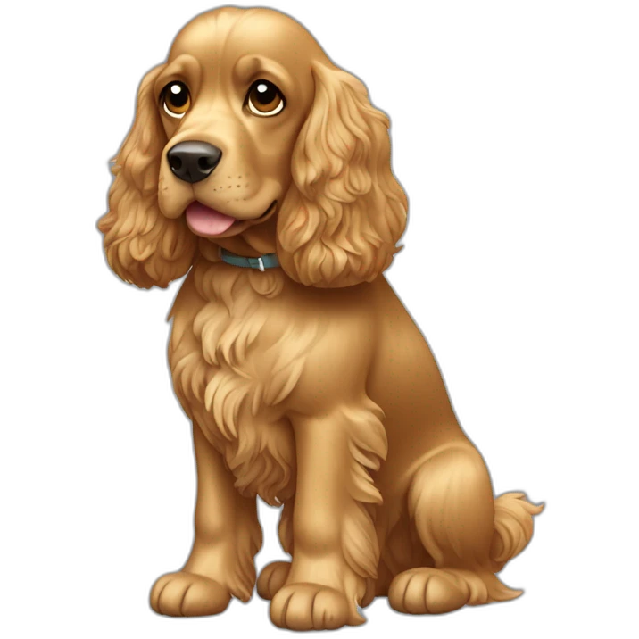 Dog-golden-english-cocker-spaniel-full-body-standing emoji