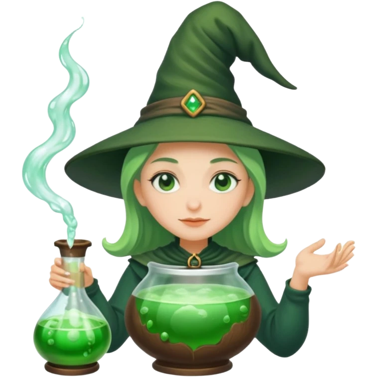 green witch cooking potion emoji