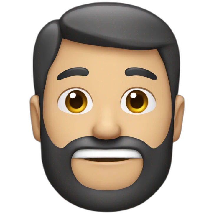 Hombre calvo y con barba muy larga emoji